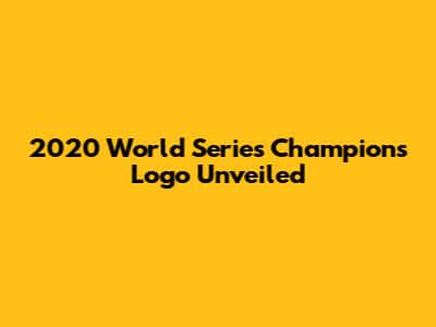 2020 World Series Champions Logo Unveiled