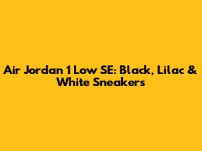 Air Jordan 1 Low SE: Black, Lilac & White Sneakers