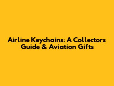Airline Keychains: A Collector's Guide & Aviation Gifts