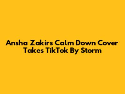 Ansha Zakir's "Calm Down" Cover Takes TikTok By Storm