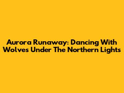 Aurora Runaway: Dancing With Wolves Under The Northern Lights