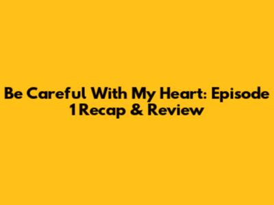 Be Careful With My Heart: Episode 1 Recap & Review