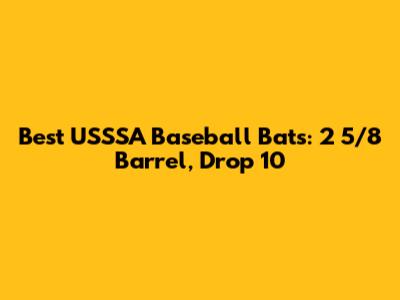 Best USSSA Baseball Bats: 2 5/8" Barrel, Drop 10