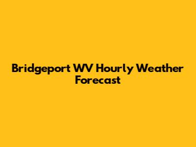Bridgeport WV Hourly Weather Forecast