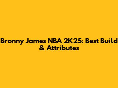 Bronny James NBA 2K25: Best Build & Attributes