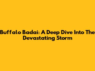Buffalo Badai: A Deep Dive Into The Devastating Storm