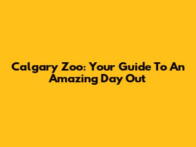 Calgary Zoo: Your Guide To An Amazing Day Out