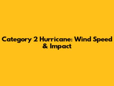 Category 2 Hurricane: Wind Speed & Impact
