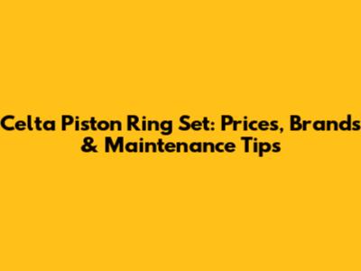 Celta Piston Ring Set: Prices, Brands & Maintenance Tips
