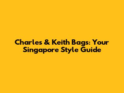 Charles & Keith Bags: Your Singapore Style Guide