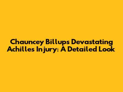 Chauncey Billups' Devastating Achilles Injury: A Detailed Look