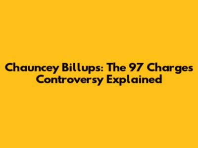Chauncey Billups: The 97 Charges Controversy Explained