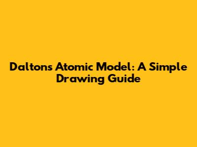 Dalton's Atomic Model: A Simple Drawing Guide