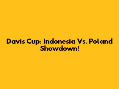 Davis Cup: Indonesia Vs. Poland Showdown!