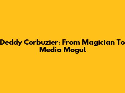 Deddy Corbuzier: From Magician To Media Mogul