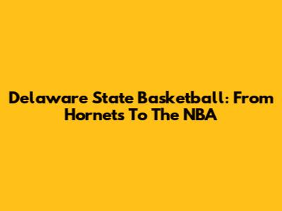 Delaware State Basketball: From Hornets To The NBA