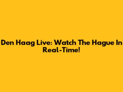 Den Haag Live: Watch The Hague In Real-Time!