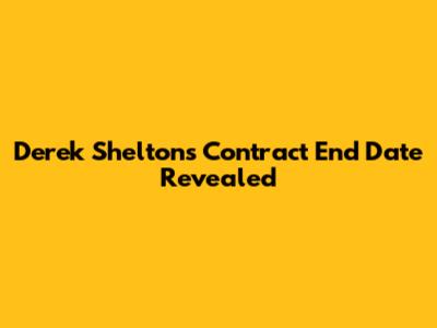 Derek Shelton's Contract End Date Revealed