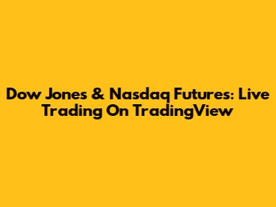 Dow Jones & Nasdaq Futures: Live Trading On TradingView