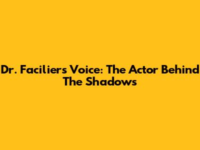 Dr. Facilier's Voice: The Actor Behind The Shadows