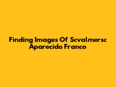 Finding Images Of Scvalmersc Aparecido Franco