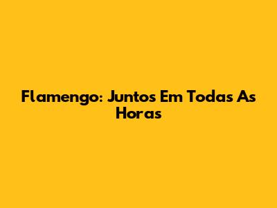 Flamengo: Juntos Em Todas As Horas