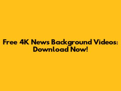 Free 4K News Background Videos: Download Now!