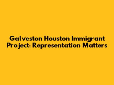 Galveston Houston Immigrant Project: Representation Matters