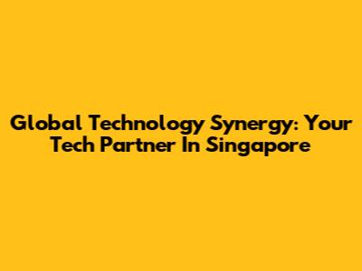 Global Technology Synergy: Your Tech Partner In Singapore