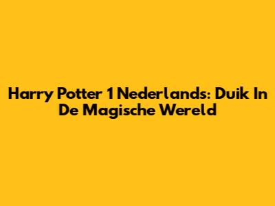 Harry Potter 1 Nederlands: Duik In De Magische Wereld