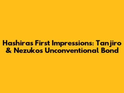 Hashira's First Impressions: Tanjiro & Nezuko's Unconventional Bond