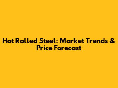 Hot Rolled Steel: Market Trends & Price Forecast
