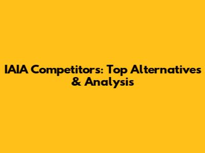 IAIA Competitors: Top Alternatives & Analysis