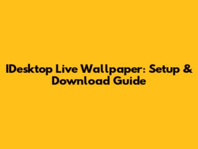 IDesktop Live Wallpaper: Setup & Download Guide