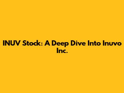 INUV Stock: A Deep Dive Into Inuvo Inc.