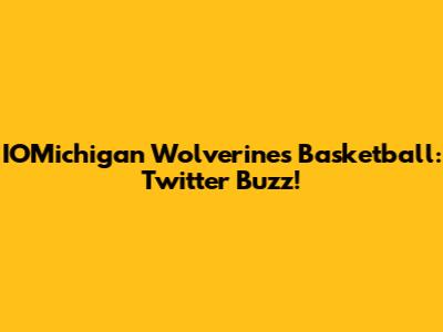 IOMichigan Wolverines Basketball: Twitter Buzz!