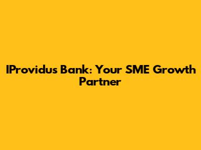 IProvidus Bank: Your SME Growth Partner