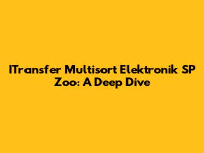 ITransfer Multisort Elektronik SP Zoo: A Deep Dive