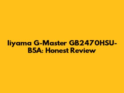 Iiyama G-Master GB2470HSU-B5A: Honest Review