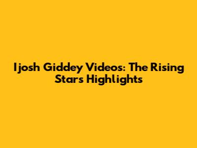 Ijosh Giddey Videos: The Rising Star's Highlights