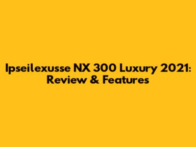 Ipseilexusse NX 300 Luxury 2021: Review & Features