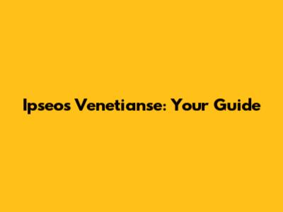 Ipseos Venetianse: Your Guide