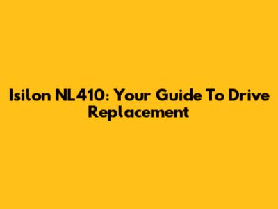 Isilon NL410: Your Guide To Drive Replacement