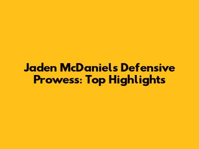 Jaden McDaniels' Defensive Prowess: Top Highlights