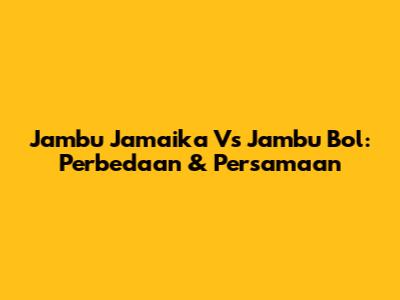 Jambu Jamaika Vs Jambu Bol: Perbedaan & Persamaan