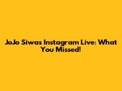 JoJo Siwa's Instagram Live: What You Missed!
