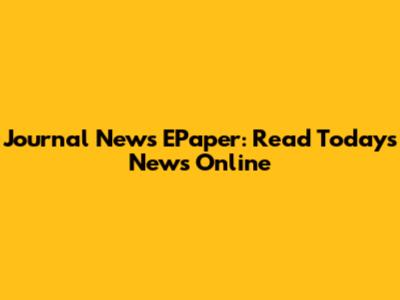 Journal News EPaper: Read Today's News Online
