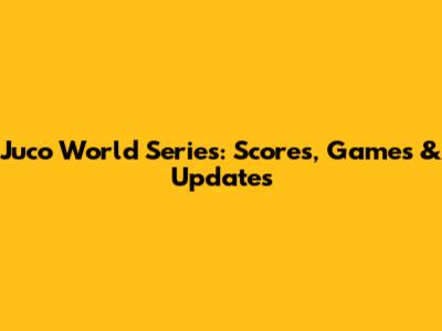 Juco World Series: Scores, Games & Updates