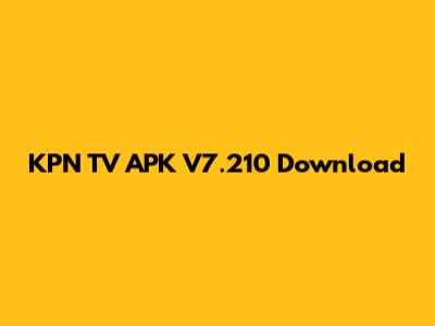 KPN TV APK V7.210 Download
