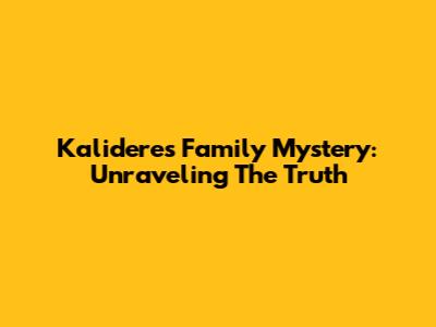 Kalideres Family Mystery: Unraveling The Truth
